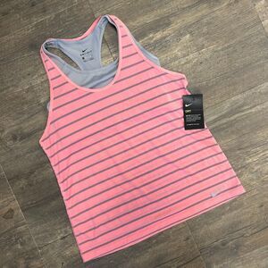 Nike Women‎ Tank with Built-in Sports Bra Pink/Gray Size Small 831257-808 (223)